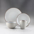 Hot Sale Europe Style Grey Ceramic Dinket